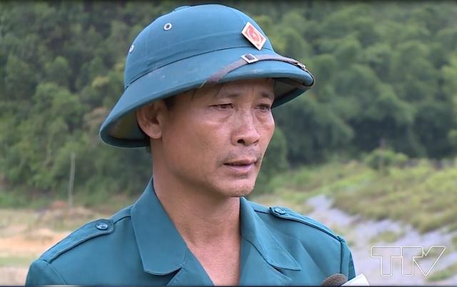 Ông Cao Vũ Hải- Đội trưởng đội xung kích PCTT & TKCN xã Cẩm Thành, huyện Cẩm Thủy:  "Đội xung kích gồm 50 người, lực lượng nòng cốt là dân quân tự vệ sẵn sàng có mặt sau khi có lệnh điều động từ 30' đến 1h ".