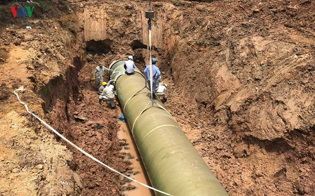 Đoạn đường ống xảy ra sự cố dài khoảng 10m