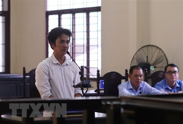 Bị cáo Lê Giang Tâm tại phiên tòa. (Ảnh: Thành Chung/TTXVN)