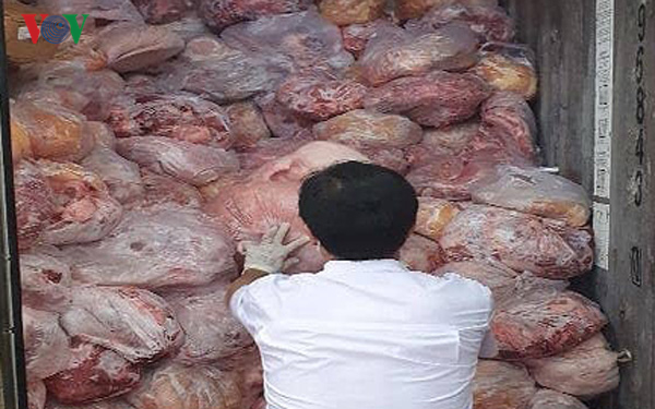 Số thịt heo bị phát hiện dương tính với virus dịch tả heo châu Phi.