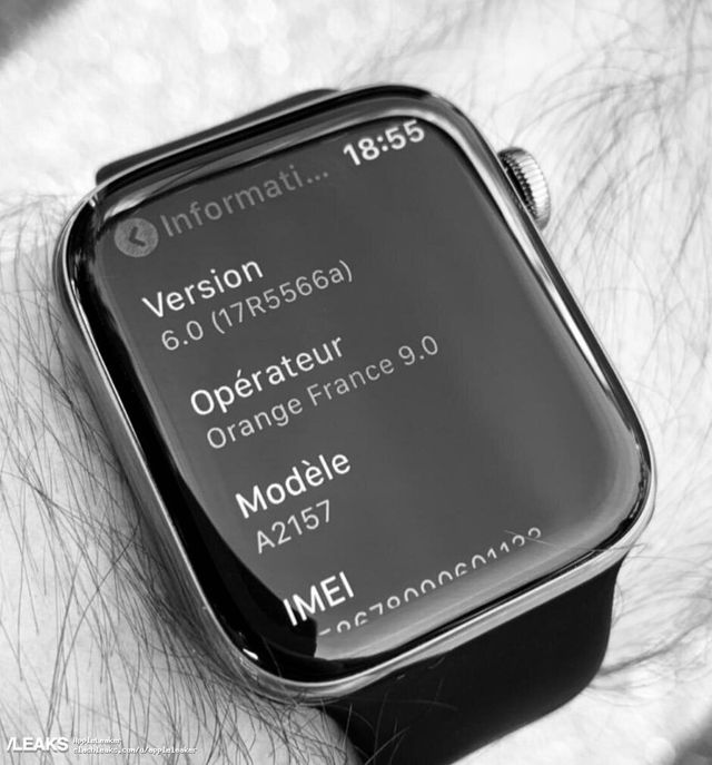 Ảnh thực tế được cho là của Apple Watch Series 5 với thiết kế không khác biệt so với phiên bản cũ