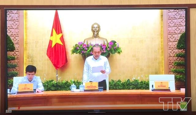 Phó Thủ tướng Thường trực Chính phủ Trương Hòa Bình phát biểu tại hội nghị