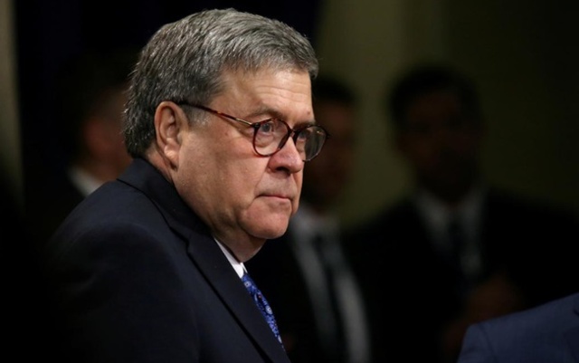 Bộ trưởng Tư pháp Mỹ Barr. Ảnh: Reuters.