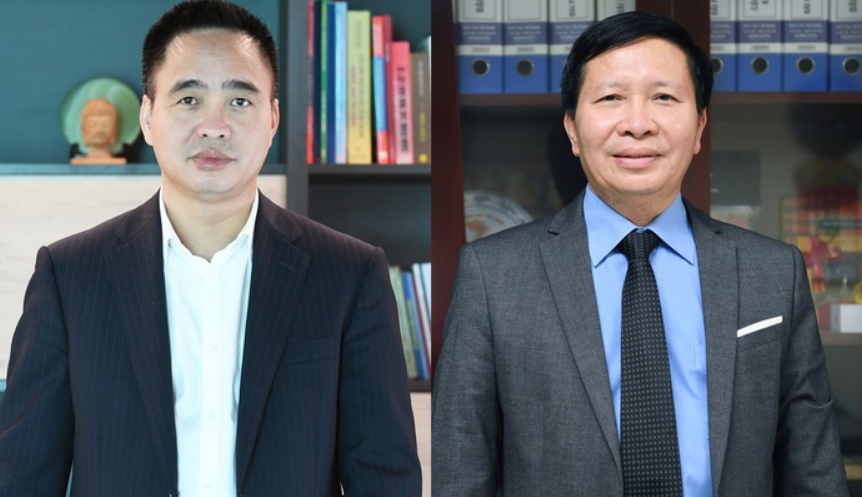 Phó tổng Giám đốc VOV Phạm Mạnh Hùng (bên trái) và Vũ Hải Quang - Ảnh: VGP