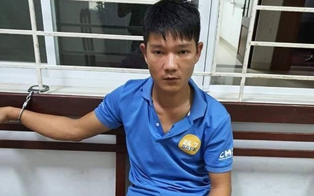 Đối tượng Chung tại cơ quan công an.