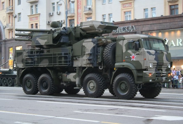 Hệ thống tên lửa phòng thủ Pantsir. Ảnh: Wikipedia