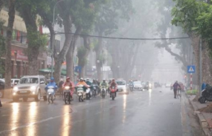 Bắc Trung Bộ trời lạnh có  mưa rào và có nơi có dông.
