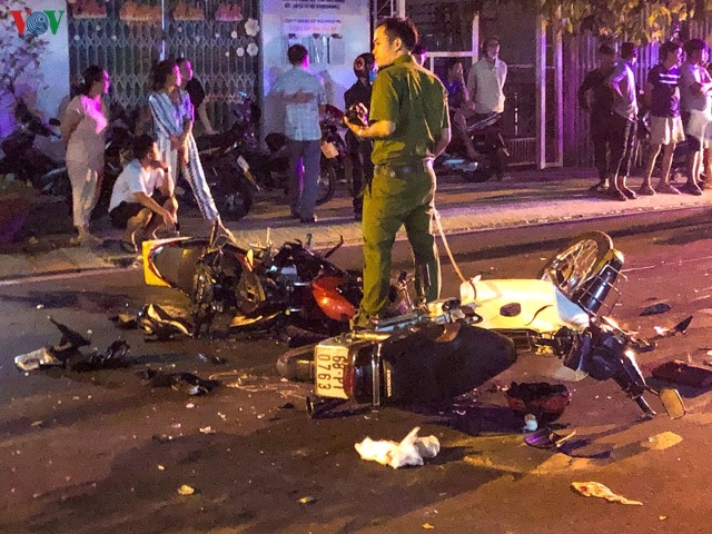 Hiện trường vụ tai nạn.