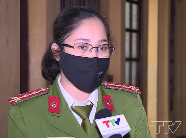 Đại úy Đỗ Thị Thúy Hằng  Công an thành phố Thanh Hóa, tỉnh Thanh Hóa:  &quot;Chúng tôi sẽ iếp tục vận động, tuyên truyền các hộ kinh doanh thực hiện