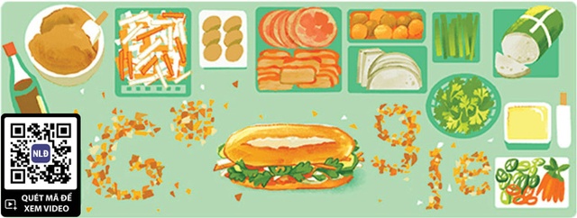 Google công bố “Google Doodle Bánh mì” trong ngày 24-3 (Ảnh chụp từ màn hình)