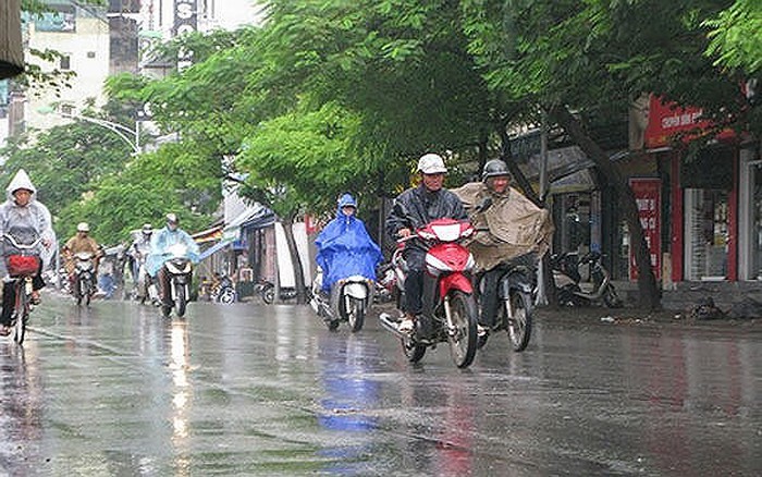 Hà Nội ngày có mưa, mưa rào và có nơi có dông