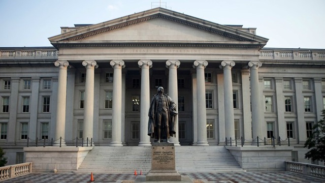 Trụ sở Bộ Tài chính Mỹ ở Washington D.C. Ảnh: Bloomberg.