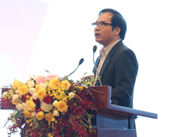 TS. Tô Hoài Nam, Phó Chủ tịch kiêm Tổng Thư ký Hiệp hội Doanh nghiệp nhỏ và vừa Việt Nam chia sẻ về CCTTHC. Ảnh: VGP/Hoàng Giang