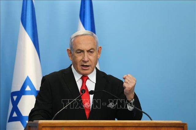 Thủ tướng Israel Benjamin Netanyahu trong bài phát biểu tại Jerusalem ngày 14/3/2020. Ảnh: THX/TTXVN