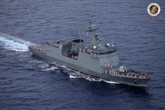 Hải quân Philippines gần đây đã nhận bàn giao chiến hạm tên lửa đầu tiên do Hàn Quốc đóng (Ảnh: Hải quân Philippines)