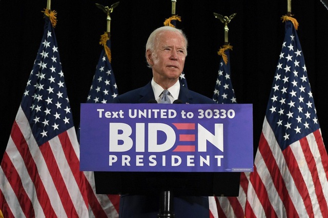 Cựu phó tổng thống Mỹ Joe Biden phát biểu tại một sự kiện tại Delaware hôm 5-6. Ảnh: AP