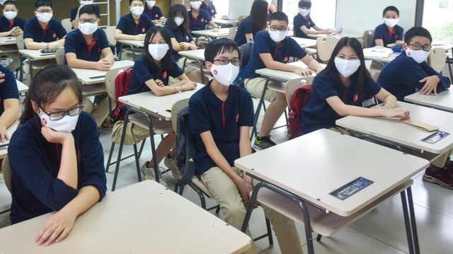 Học sinh Trường Marie Curie Hà Nội. (Ảnh: T. Vũ). 