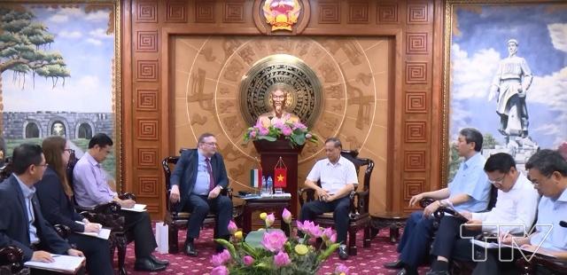 Phó Chủ tịch Thường trực UBND tỉnh Nguyễn Đức Quyền tiếp Đại sứ đặc mệnh toàn quyền Hungary tại Việt Nam