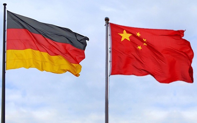Cờ Đức và Trung Quốc. Ảnh: Belt and Road news.
