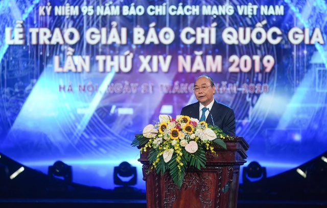 Thủ tướng Chính phủ Nguyễn Xuân Phúc phát biểu tại buổi lễ. - Ảnh: VGP/Quang Hiếu