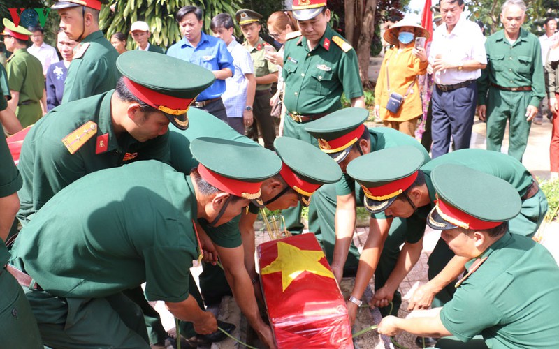 Các hài cốt liệt sĩ được an táng tại  Nghĩa trang Liệt sĩ huyện Đăk Rlấp.