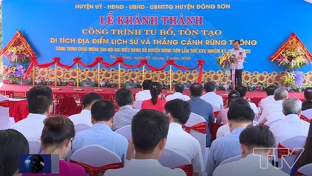 đồng chí Nguyễn Văn Phát, Ủy viên Ban Thường vụ, Trưởng ban Tuyên giáo Tỉnh ủy phát biển tại lễ khánh thành