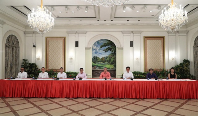 Thủ tướng Singapore Lý Hiển Long công bố nội các mới vào chiều 25-7. (Nguồn: ST)