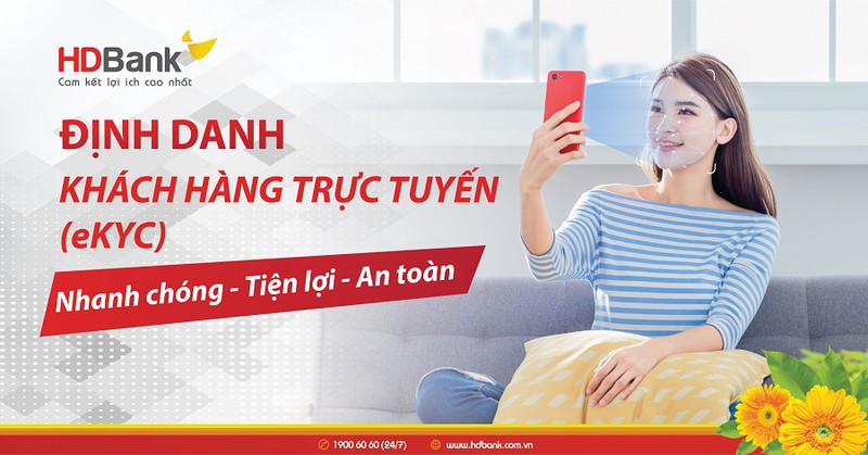 HDBank triển khai giải pháp định danh khách hàng trực tuyến eKYC.