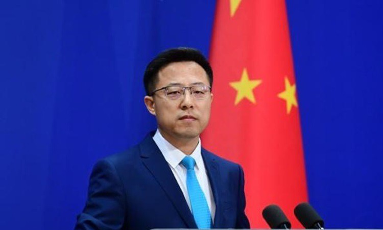 Phát ngôn viên Bộ Ngoại giao Trung Quốc Triệu Lập Kiên. Ảnh: China News.