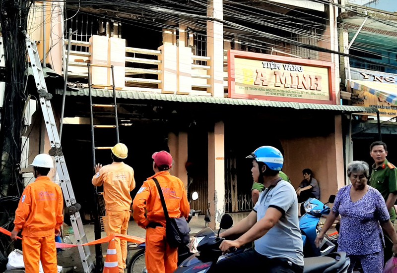 Hiện trường vụ ch&aacute;y.