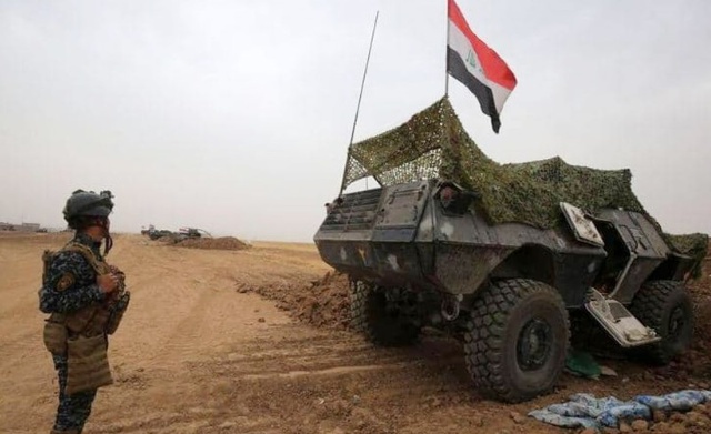 Quân đội Iraq ở khu vực biên giới với Thổ Nhĩ Kỳ. (Ảnh: Getty)