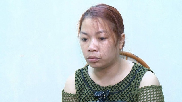  Nguyễn Thị Thu tại cơ quan công an.