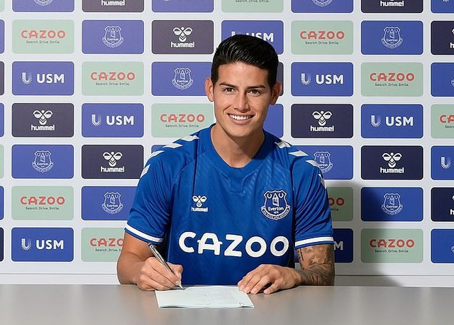 James Rodriguez ký hợp đồng với Everton