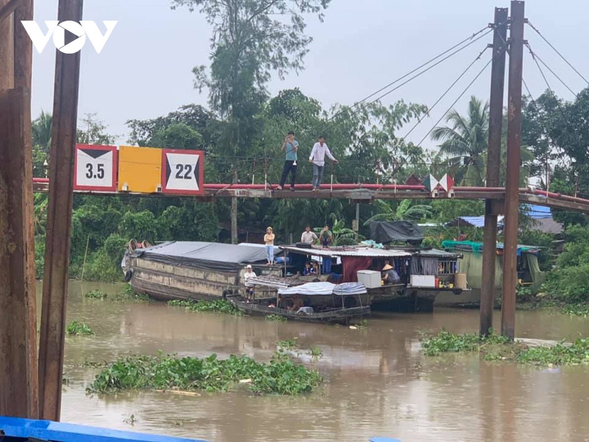 Khu vực xảy ra vụ ghe chìm xuống đáy sông Cổ Cò