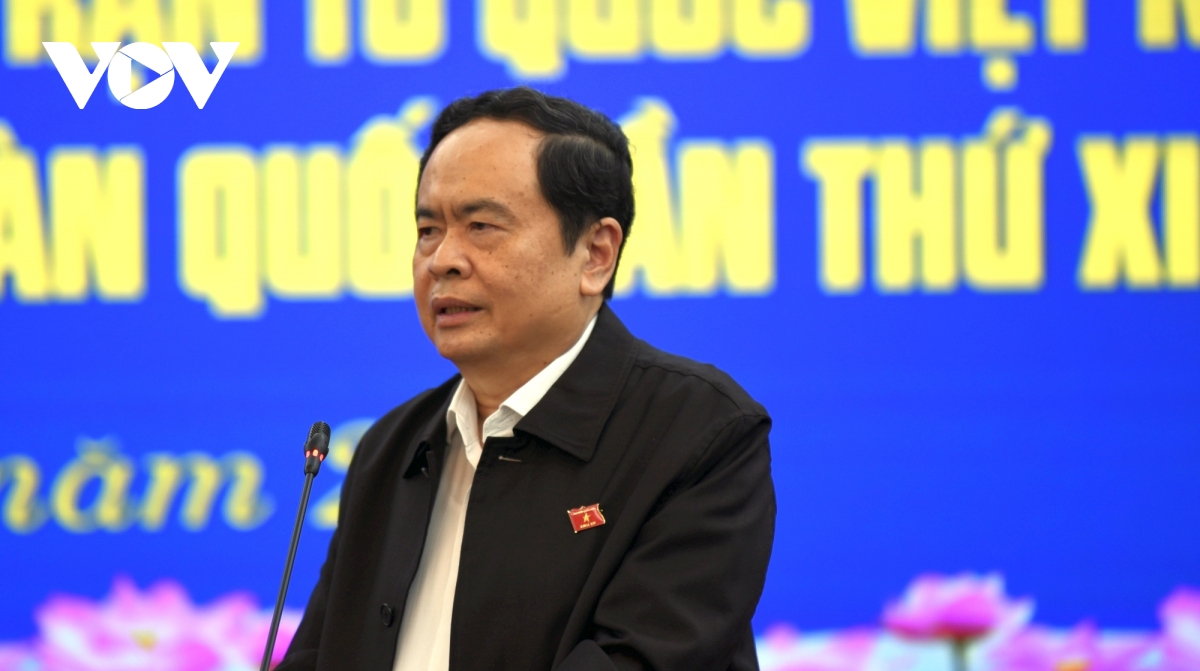 Chủ tịch UBTƯ MTTQ Trần Thanh Mẫn phát biểu khai mạc Hội nghị.