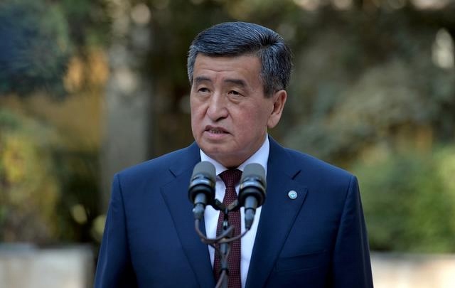Tổng thống Kyrgyzstan Sooronbai Jeenbekov. Ảnh: Reuters