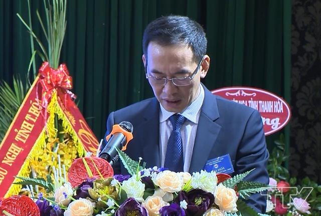 Đồng chí Trịnh Tuấn Sinh, Phó Bí thư Tỉnh ủy tỉnh Thanh Hóa phát biểu tại Đại hội