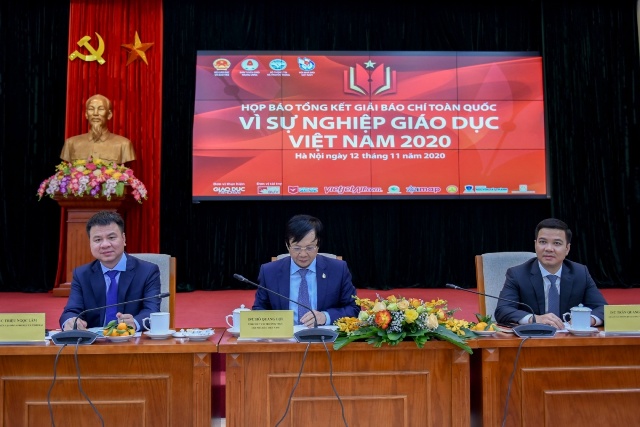 Họp báo tổng kết Giải báo chí toàn quốc  "Vì sự nghiệp giáo dục Việt Nam " năm 2020. (Ảnh: GDTĐ)