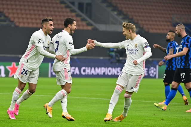Real Madrid thắng nhàn Inter Milan. (Ảnh: Getty)