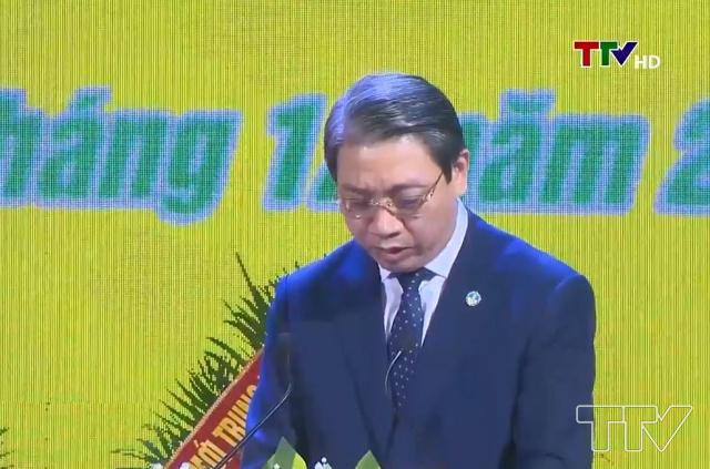 Đồng chí Lê Đức Giang, Phó Chủ tịch UBND tỉnh Thanh Hóa phát biểu tại buổi lễ