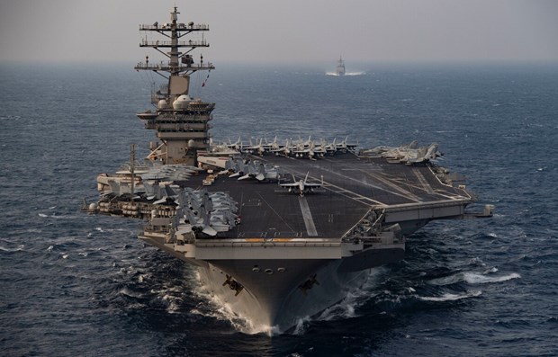 Tàu sân bay chạy bằng năng lượng hạt nhân USS Nimitz của Hải quân Mỹ. (Ảnh: Hải quân Mỹ)