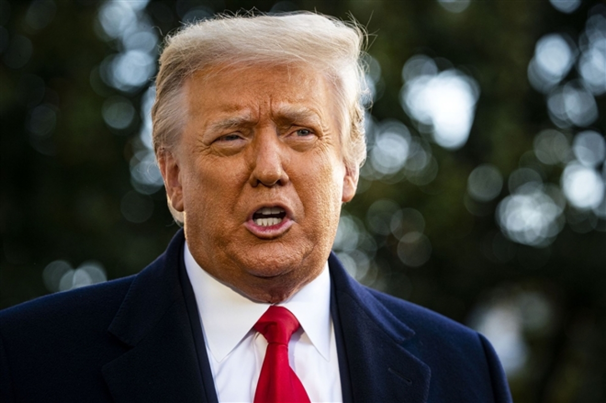 Ông Trump lần đầu lên tiếng sau khi mãn nhiệm. (Ảnh: EPA-EFE)