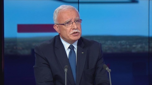 Ngoại trưởng Palestine Riad Malki. Ảnh: France 24