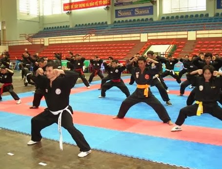 Một thế trong bài Kim ngưu quyền (ảnh tư liệu Võ phái Bích Quang)