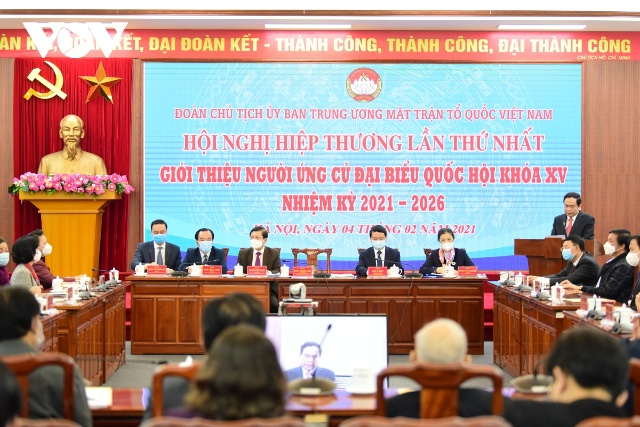 Ủy ban Trung ương MTTQ Việt Nam tổ chức Hội nghị hiệp thương lần thứ nhất. Ảnh: Thi Uyên. 