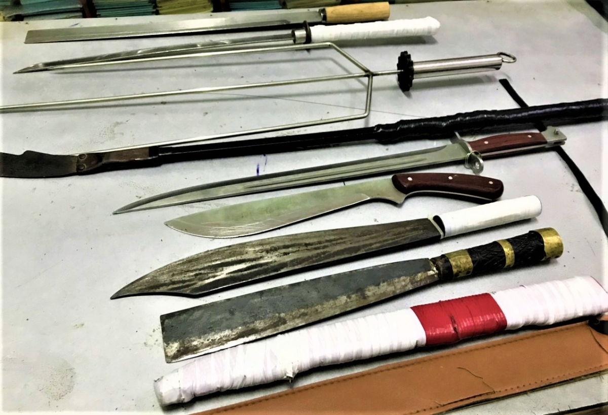 Hung khí cơ quan chức năng thu giữ được.