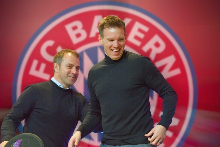 Nagelsmann sẽ thay Hansi Flick dẫn dắt Bayern Munich. Ảnh: onefootball