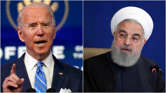 Tổng thống Mỹ Joe Biden (trái) và người đồng cấp Iran Hassan Rouhani. Ảnh: AFP