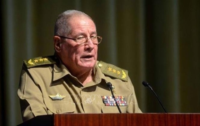 Tướng Alvaro Lopez Miera, Thứ trưởng Thứ nhất và Tổng Tham mưu trưởng Lực lượng Vũ trang Cách mạng Cuba (FAR), được bổ nhiệm làm Bộ trưởng Quốc phòng Cuba. Ảnh: ACN/TTXVN