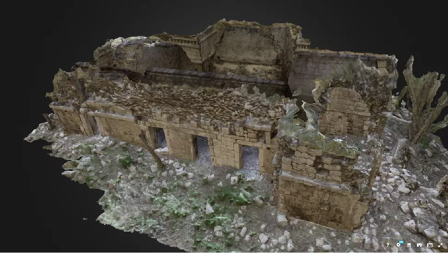 Hình ảnh 3D của Kom, một tàn tích ít được biết đến ở phía Đông Kiuic mà người Maya đã xây dựng ở Puuc. Ảnh: LiveScience
